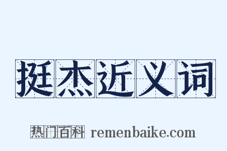 挺杰近义词是什么意思的图片